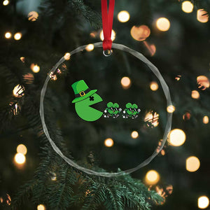 St Patricks Day Retro Gamer Eating Shamrock Lucky Gift Crystal Glass Ornament TS12 Print Your Wear