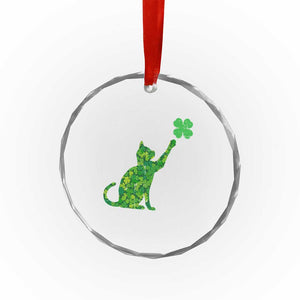 St Patricks Day Shamrock Cat Crystal Glass Ornament Saint Pattys Cats Lover TS02 Print Your Wear