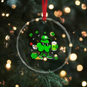 St Patricks Day Shamrock Darts And Beer Lover Gift Crystal Glass Ornament TS12 Print Your Wear