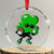 St Patricks Day Shamrock Playing Football Crystal Glass Ornament Cute Gift for Sports Lovers - Print Your Wear