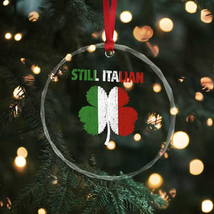 St Patricks Day Still Italian Crystal Glass Ornament Funny Retro Shamrock Italy Flag TS10 Print Your Wear
