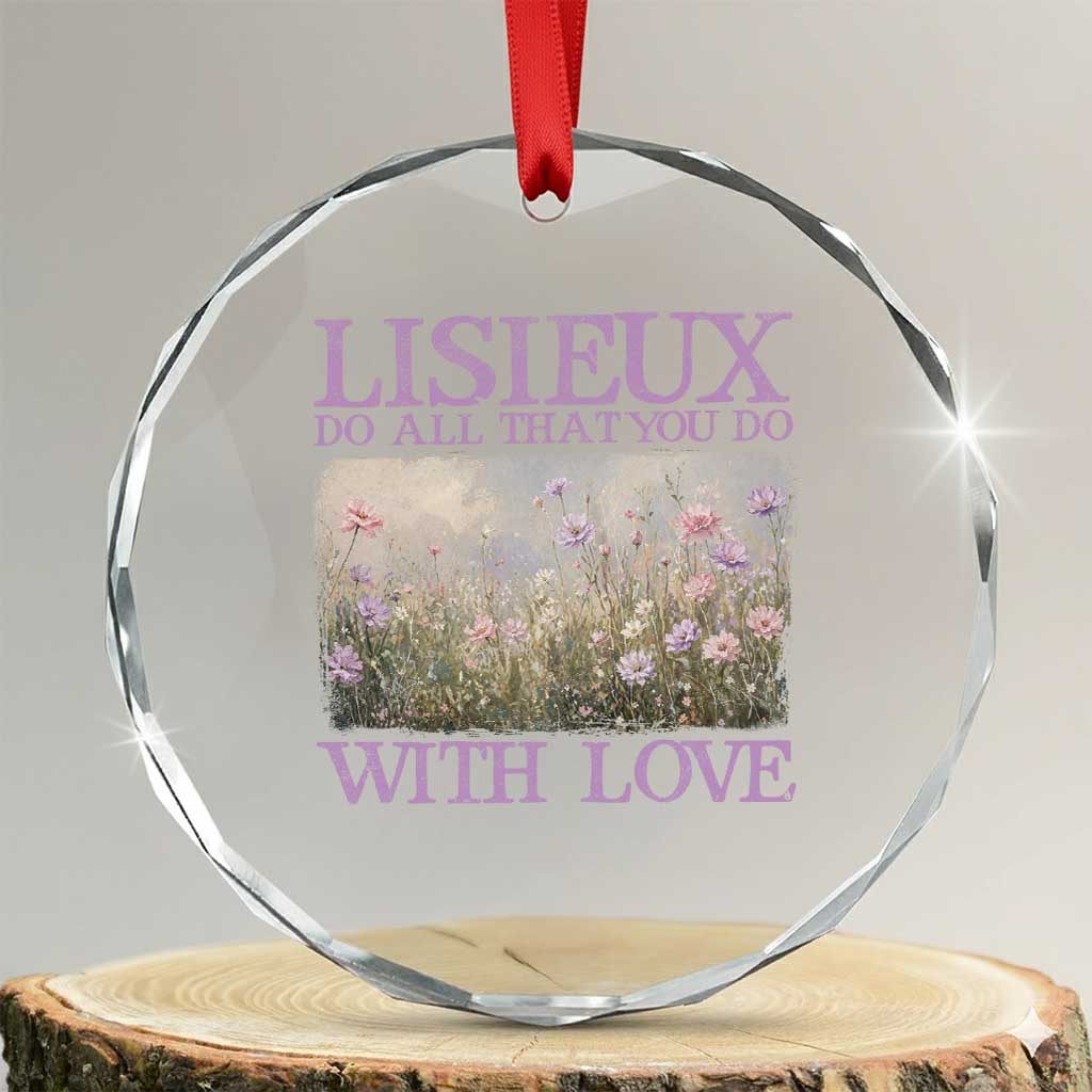 St Therese of Lisieux Crystal Glass Ornament Catholic Saint Gift for Girls Orthodox Christian TS10 Transparent Glass 3'' Circle Print Your Wear