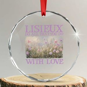 St Therese of Lisieux Crystal Glass Ornament Catholic Saint Gift for Girls Orthodox Christian TS10 Transparent Glass 3'' Circle Print Your Wear