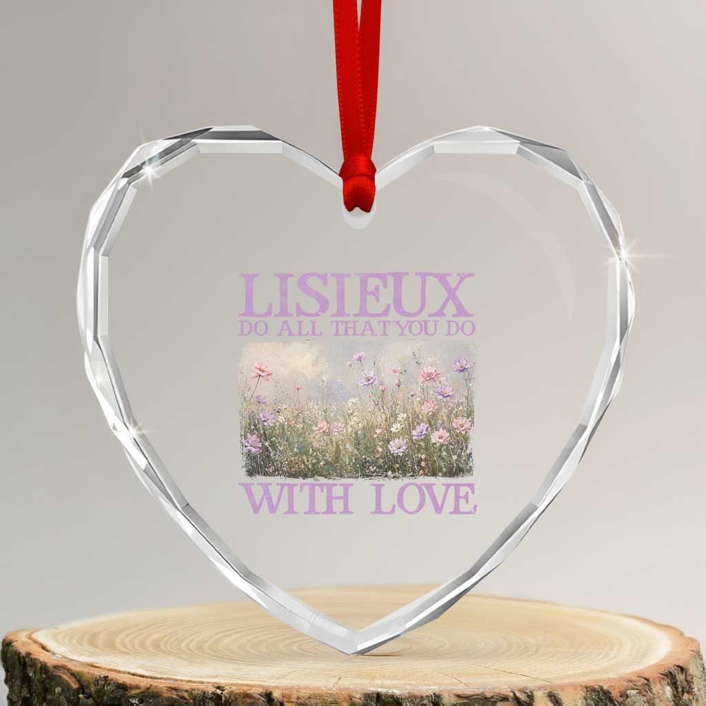 St Therese of Lisieux Heart Crystal Glass Ornament Catholic Saint Gift for Girls Orthodox Christian TS10 Transparent Glass 3'' Heart Print Your Wear