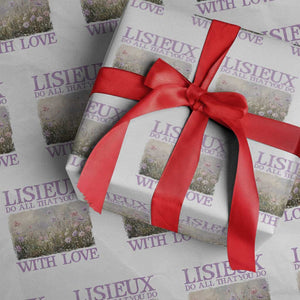 St Therese of Lisieux Wrapping Paper Roll Catholic Saint Gift for Girls Orthodox Christian TS10 White Print Your Wear