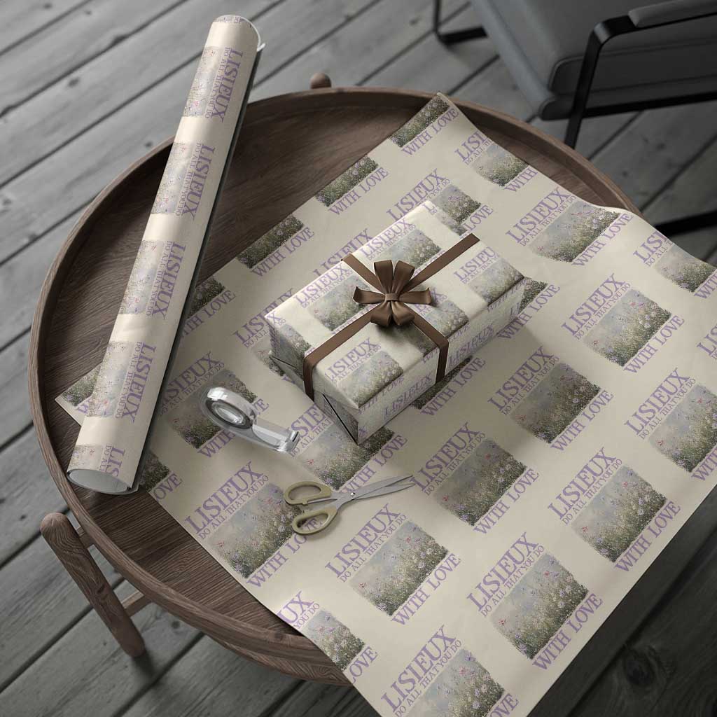St Therese of Lisieux Wrapping Paper Roll Catholic Saint Gift for Girls Orthodox Christian TS10 Beige Print Your Wear