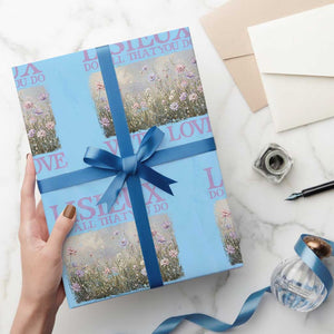 St Therese of Lisieux Wrapping Paper Roll Catholic Saint Gift for Girls Orthodox Christian TS10 Light Blue Print Your Wear