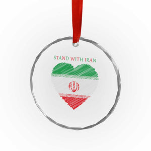 Stand With Iran Crystal Glass Ornament Anti War Political Protest Statement TS12 Print Your Wear
