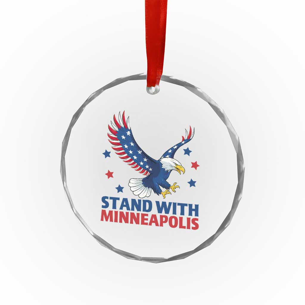 Stand With Minneapolis Crystal Glass Ornament American Eagle Protest Gift TS12 Print Your Wear