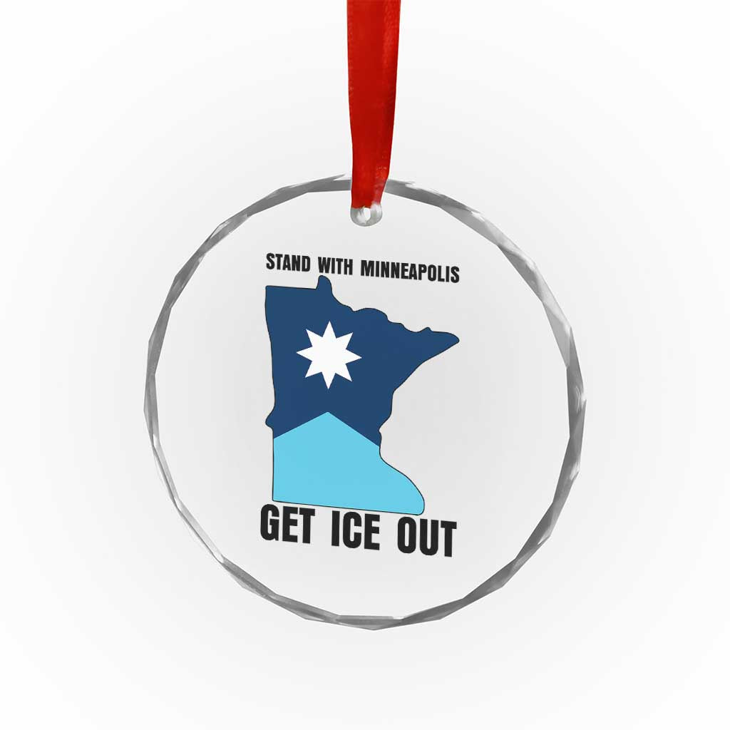 Stand With Minneapolis Crystal Glass Ornament Social Justice Support TS12 Print Your Wear