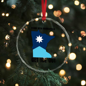 Stand With Minneapolis Crystal Glass Ornament Social Justice Support TS12 Print Your Wear