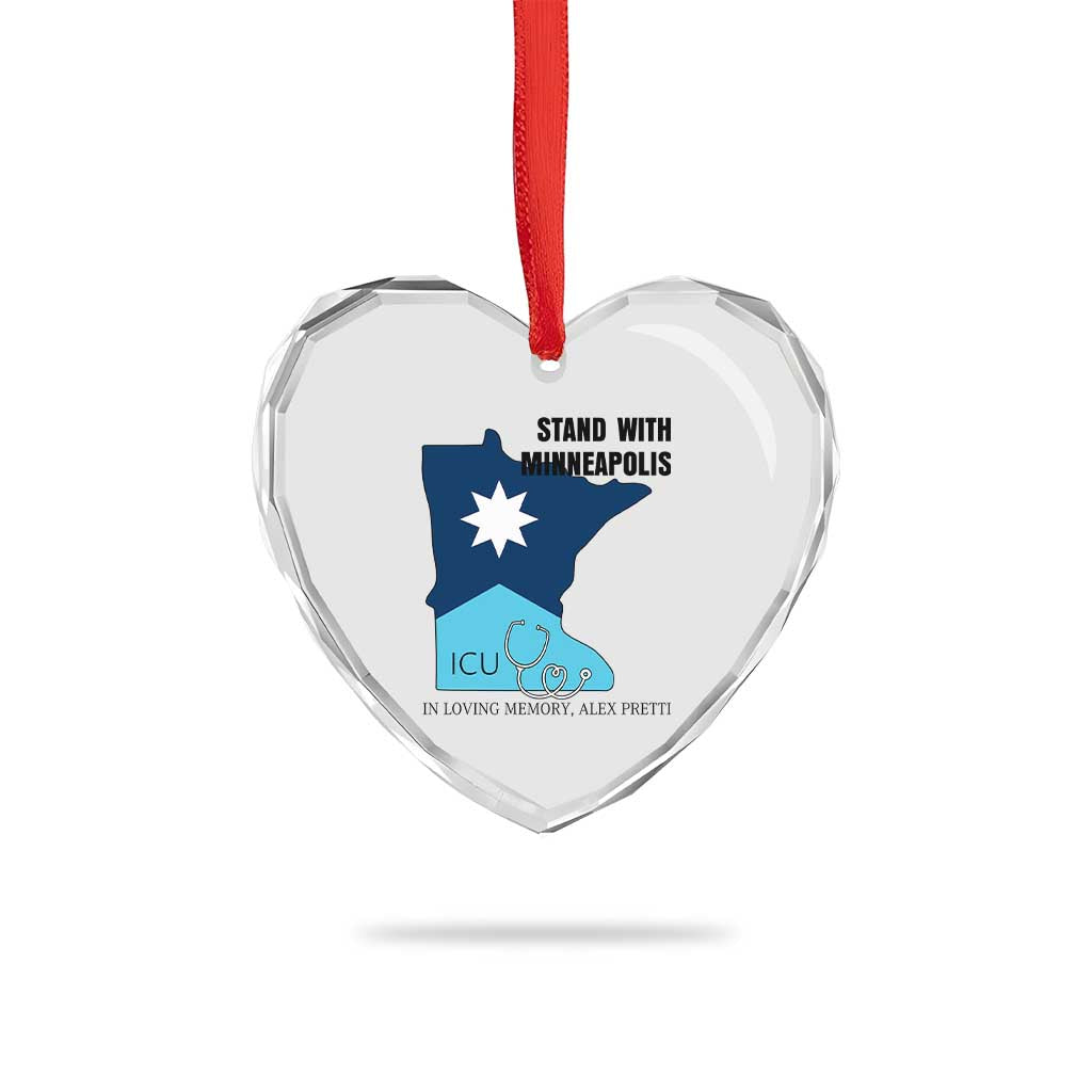 Stand With Minneapolis Heart Crystal Glass Ornament In Loving Memory Of Alex TS12 Print Your Wear