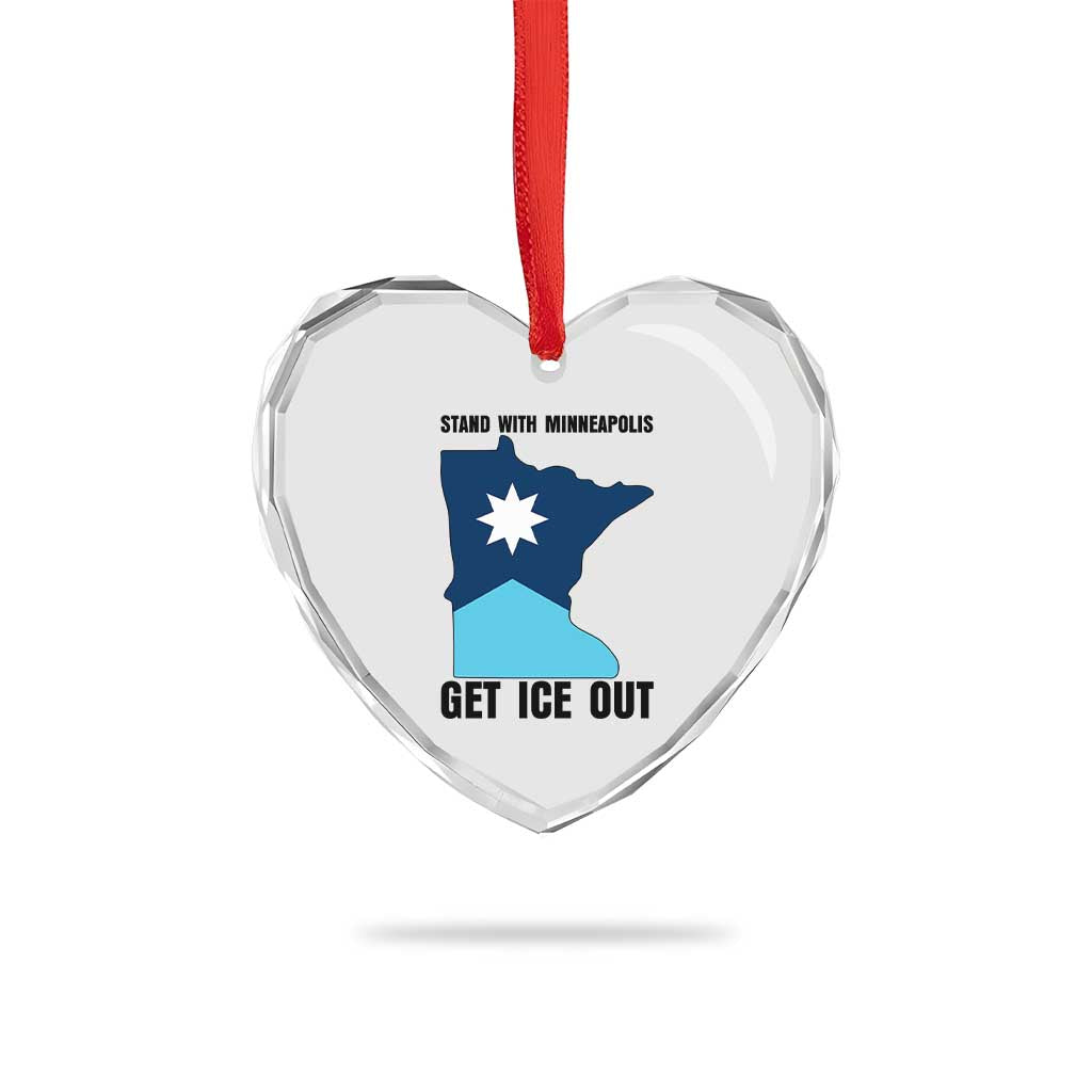 Stand With Minneapolis Heart Crystal Glass Ornament Social Justice Support TS12 Print Your Wear