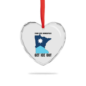Stand With Minneapolis Heart Crystal Glass Ornament Social Justice Support TS12 Print Your Wear