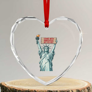 Stand With Minneapolis Heart Crystal Glass Ornament Statue Of Liberty Torch Justice Support TS12 Transparent Glass 3'' Heart Print Your Wear