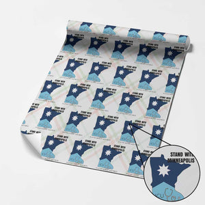 Stand With Minneapolis Wrapping Paper Roll In Loving Memory Of Alex TS12 Christmas Plaid Print Your Wear