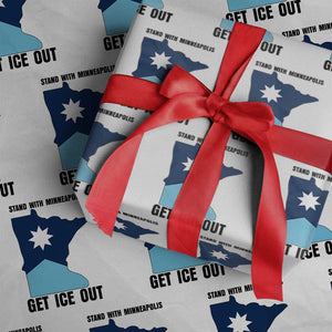 Stand With Minneapolis Wrapping Paper Roll Social Justice Support TS12 White Print Your Wear