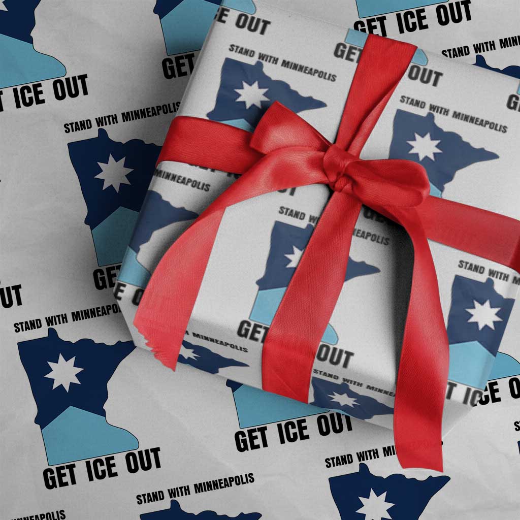 Stand With Minneapolis Wrapping Paper Roll Social Justice Support TS12 White Print Your Wear
