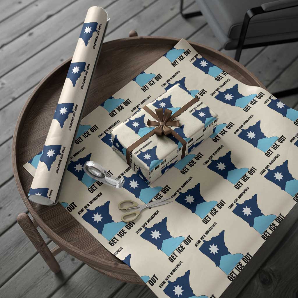 Stand With Minneapolis Wrapping Paper Roll Social Justice Support TS12 Beige Print Your Wear