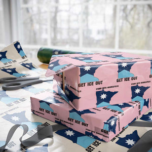 Stand With Minneapolis Wrapping Paper Roll Social Justice Support TS12 Light Pink Print Your Wear