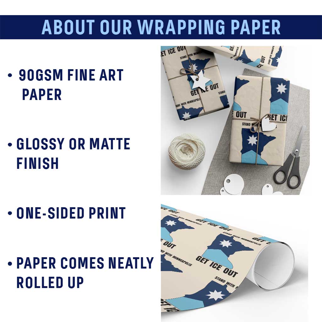 Stand With Minneapolis Wrapping Paper Roll Social Justice Support TS12 Print Your Wear