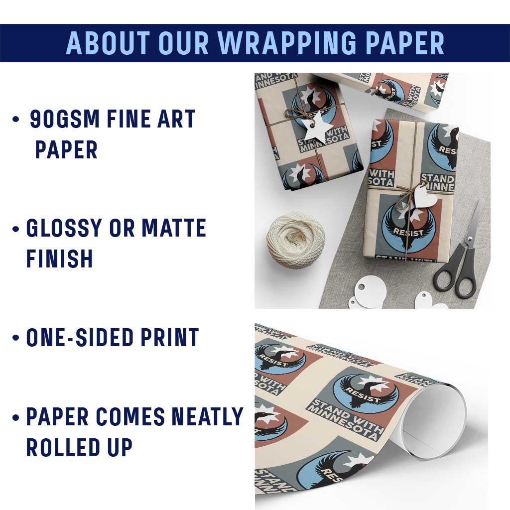 Stand With Minnesota Wrapping Paper Roll Common Loon Pride Support TS12 Print Your Wear