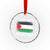 Stand With Palestine Crystal Glass Ornament Gaza Palestinian Flag TS10 Transparent Glass 3'' Circle Print Your Wear