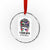 Stand With Palestine Crystal Glass Ornament Messy Bun Gaza Palestinian Flag TS10 Transparent Glass 3'' Circle Print Your Wear