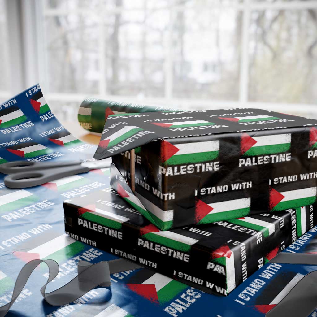 Stand With Palestine Wrapping Paper Roll Gaza Palestinian Flag TS10 Black Print Your Wear
