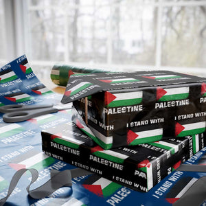 Stand With Palestine Wrapping Paper Roll Gaza Palestinian Flag TS10 Black Print Your Wear