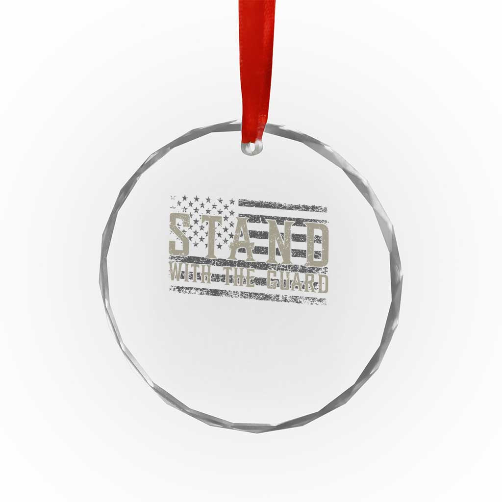 Stand With The Guard Crystal Glass Ornament DC Guardsmen TS14 Print Your Wear