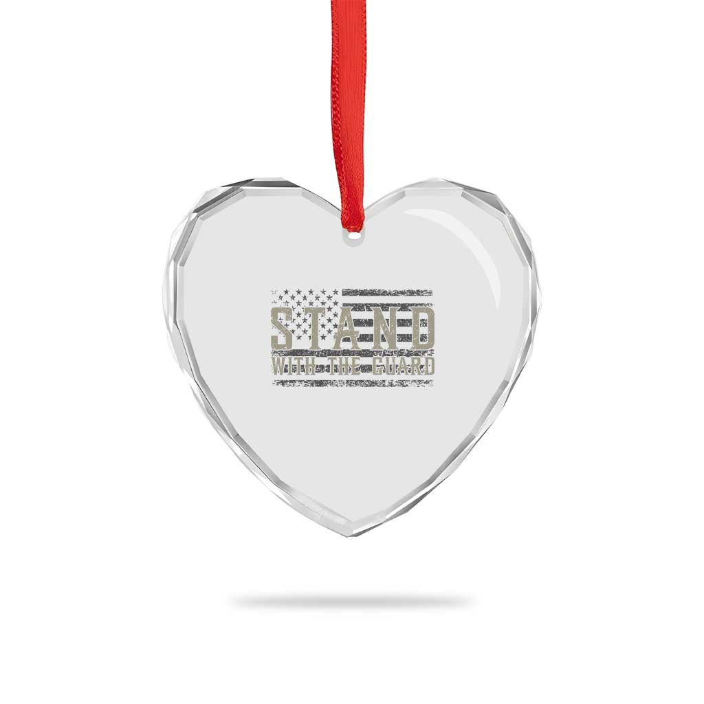 Stand With The Guard Heart Crystal Glass Ornament DC Guardsmen TS14 Print Your Wear