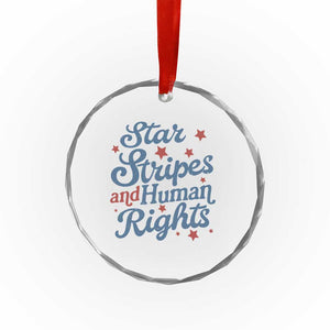 Stars and Stripes and Human Rights Crystal Glass Ornament Progressive Patriotic Equality Modern Patriot TS02 Print Your Wear