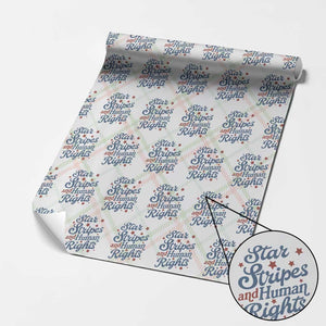 Stars and Stripes and Human Rights Wrapping Paper Roll Progressive Patriotic Equality Modern Patriot