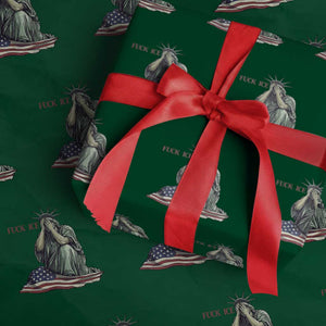 Statue of Liberty Anti ICE Deportation Human Rights Protest Wrapping Paper Roll TS14 Green Print Your Wear