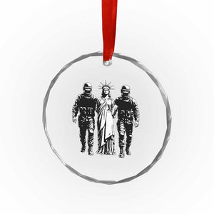 Statue Of Liberty Arrested Crystal Glass Ornament Funny Immigrant Rights Political Protest TS11 Print Your Wear