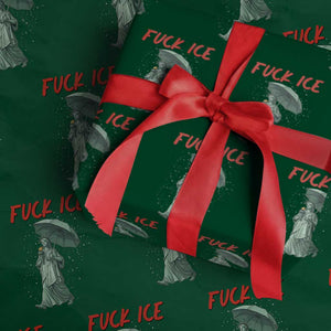 Statue of Liberty Crying Anti ICE Protest Meme Wrapping Paper Roll TS14 Green Print Your Wear