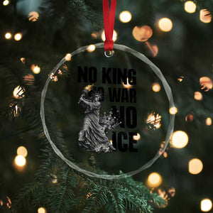 Statue Of Liberty Freedom Protest Crystal Glass Ornament No Kings No Wars No Ice TS12 Print Your Wear