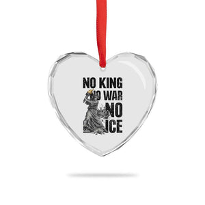 Statue Of Liberty Freedom Protest Heart Crystal Glass Ornament No Kings No Wars No Ice TS12 Print Your Wear