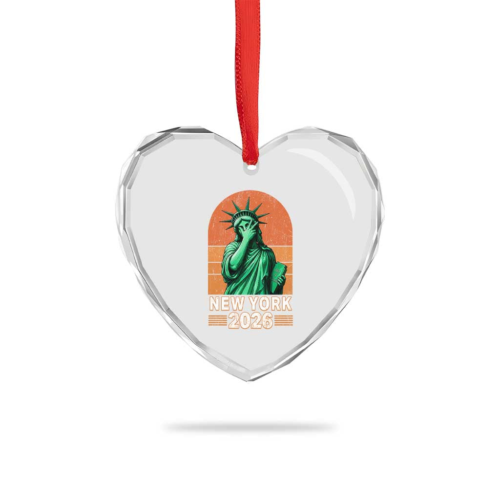 Statue Of Liberty Hoops Heart Crystal Glass Ornament New York Pride 2026