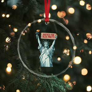 Statue Of Liberty Justice For Alex Pretti Tribute Gift Crystal Glass Ornament TS12 Print Your Wear