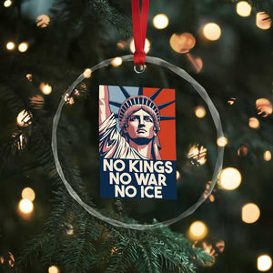 Statue Of Liberty No Kings No War No Ice Crystal Glass Ornament Freedom Protest Gift TS12 Print Your Wear