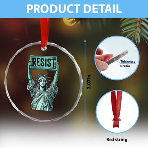 Statue of Liberty Resist Crystal Glass Ornament Retro - Print Your Wear