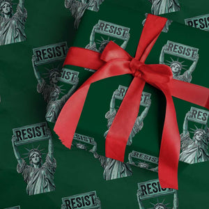 Statue of Liberty Resist Wrapping Paper Roll Retro TS02 Green Print Your Wear