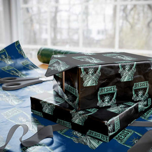 Statue of Liberty Resist Wrapping Paper Roll Retro TS02 Black Print Your Wear