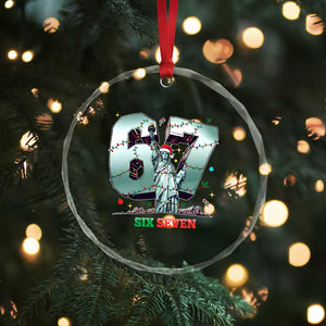 Statue Of Liberty Six Seven Meme Crystal Glass Ornament Trendy Gen Z Christmas Gift TS12 Print Your Wear