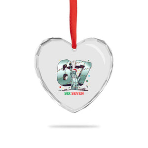 Statue Of Liberty Six Seven Meme Heart Crystal Glass Ornament Trendy Gen Z Christmas Gift TS12 Print Your Wear