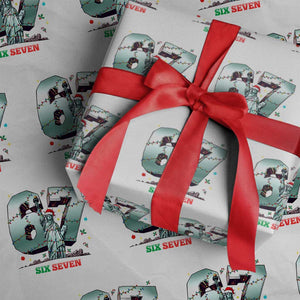 Statue Of Liberty Six Seven Meme Wrapping Paper Roll Trendy Gen Z Christmas Gift TS12 White Print Your Wear
