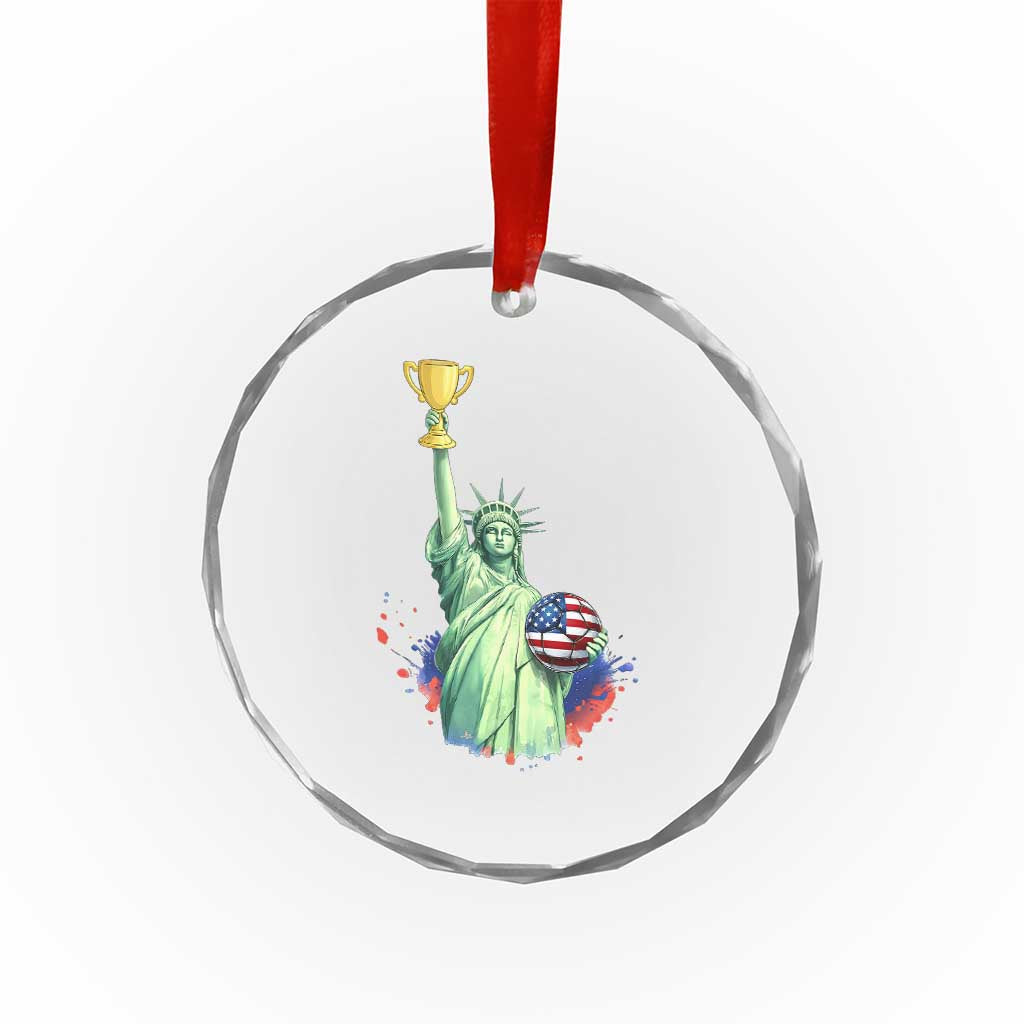 Statue Of Liberty Soccer Cup Crystal Glass Ornament USA Soccer Lover Gift TS12 Print Your Wear