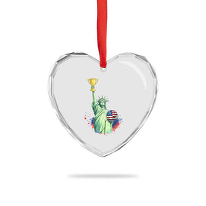 Statue Of Liberty Soccer Cup Heart Crystal Glass Ornament USA Soccer Lover Gift TS12 Print Your Wear